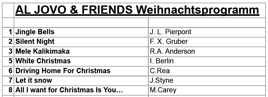 Weihnachtsprogramm
